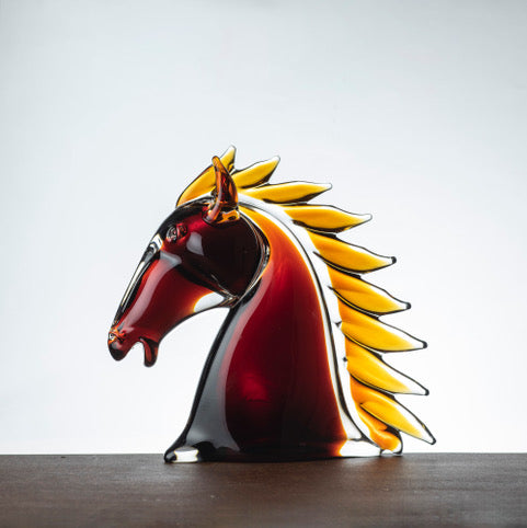 Duccio Di Segna Horses Head Medium Amber 27 / 24 cm