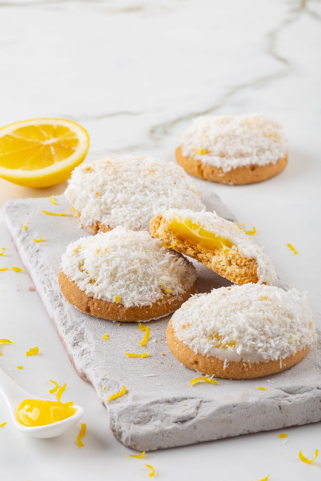 Limon Dolgulu Beyaz Çikolatalı Kurabiye