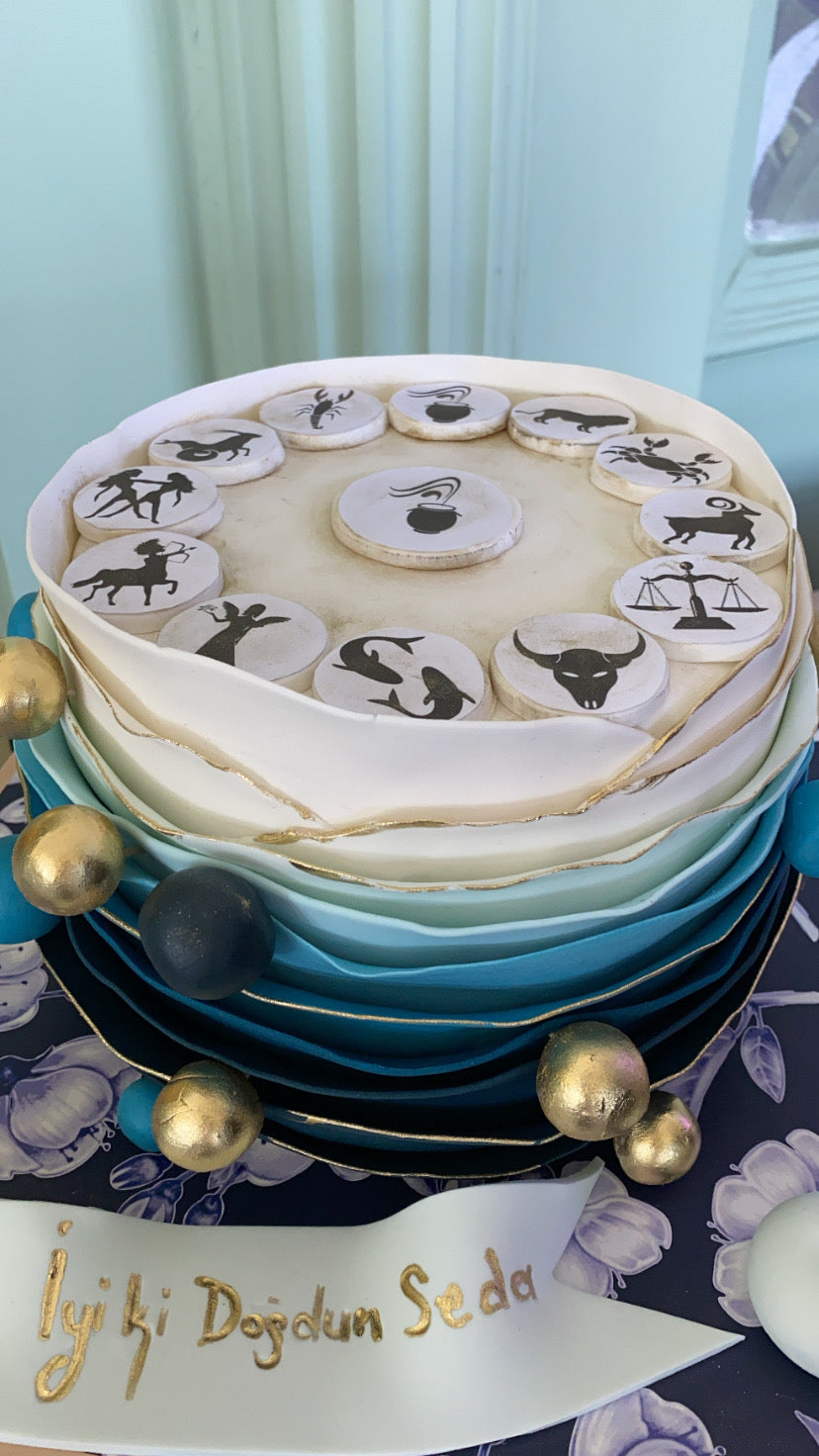 No:129 Şeker Hamurlu Tasarım Pasta