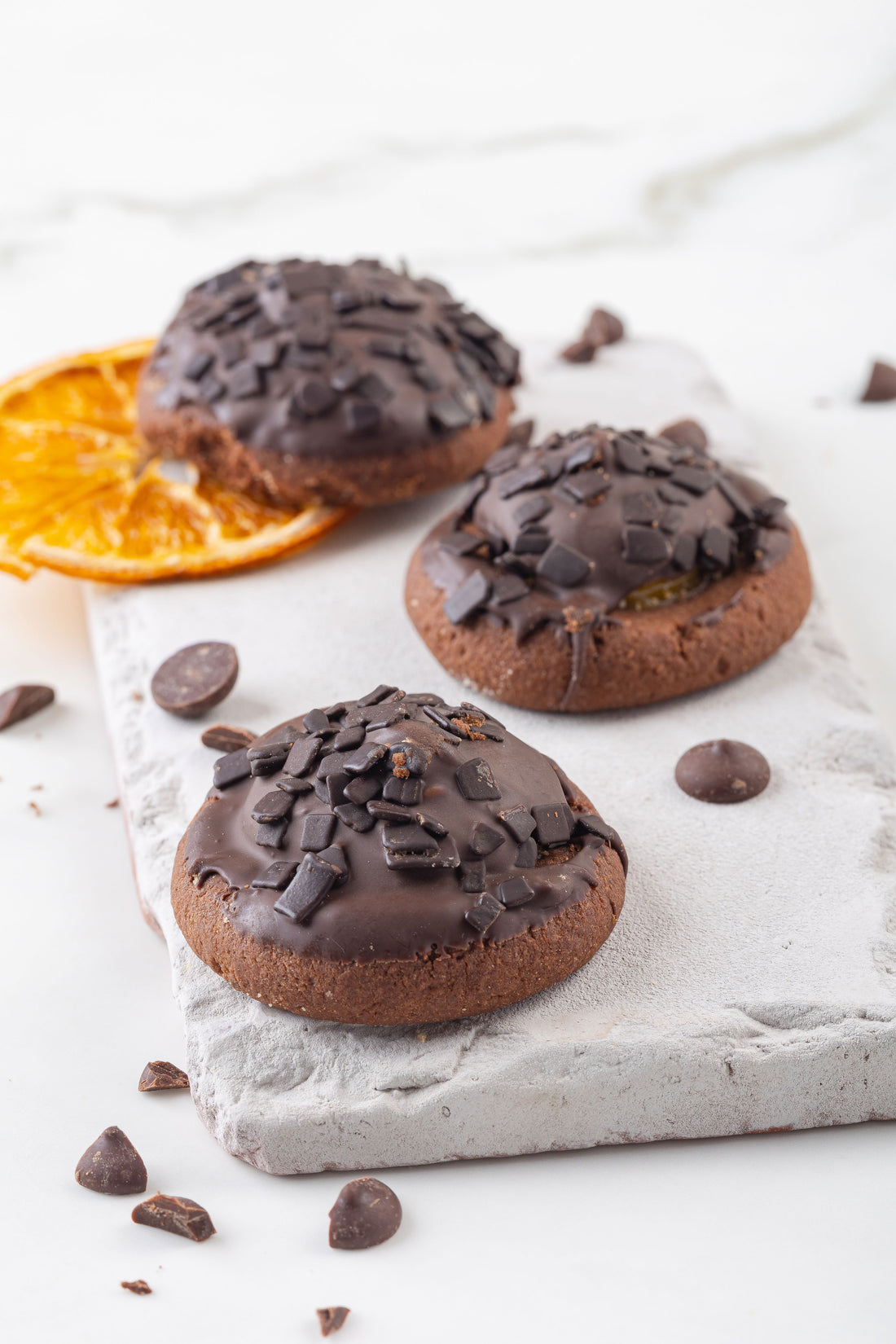 Portakal Dolgulu Bitter Çikolatalı Kurabiye