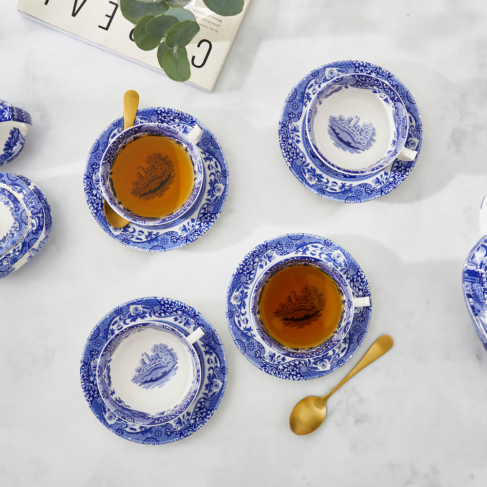 Blue Italian Çay Fincanı ve Tabağı 200 ml