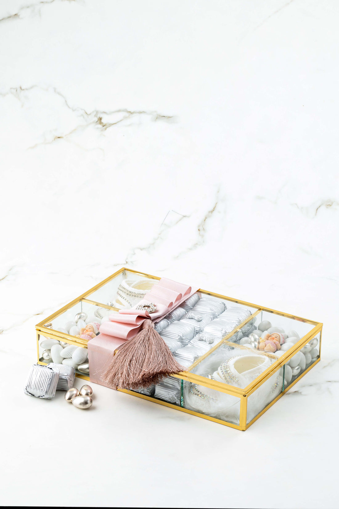 No:3 Cam Kutu Aranjman Yeni Doğan Hediyelik