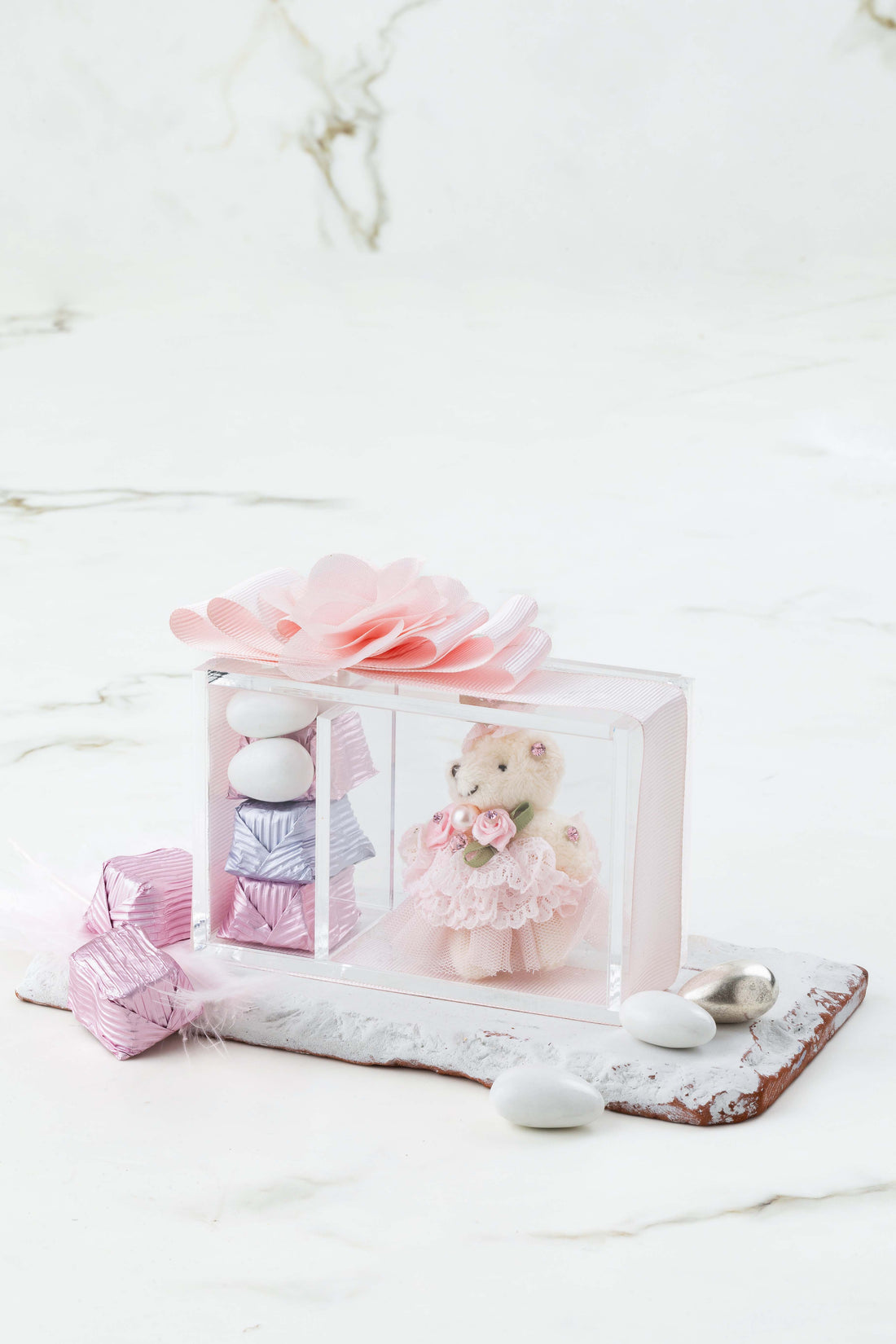 No:12 Pleksi Kutu Ayıcıklı Yeni Doğan Hediyelik