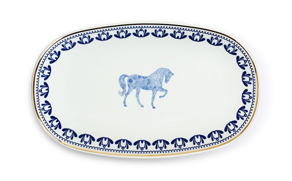 Horse Luck Blue Collection Meze Tabağı 34 cm