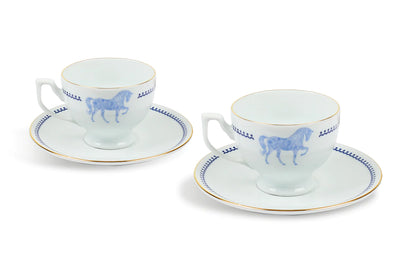 Horse Luck Blue Türk Kahvesi Fincanı