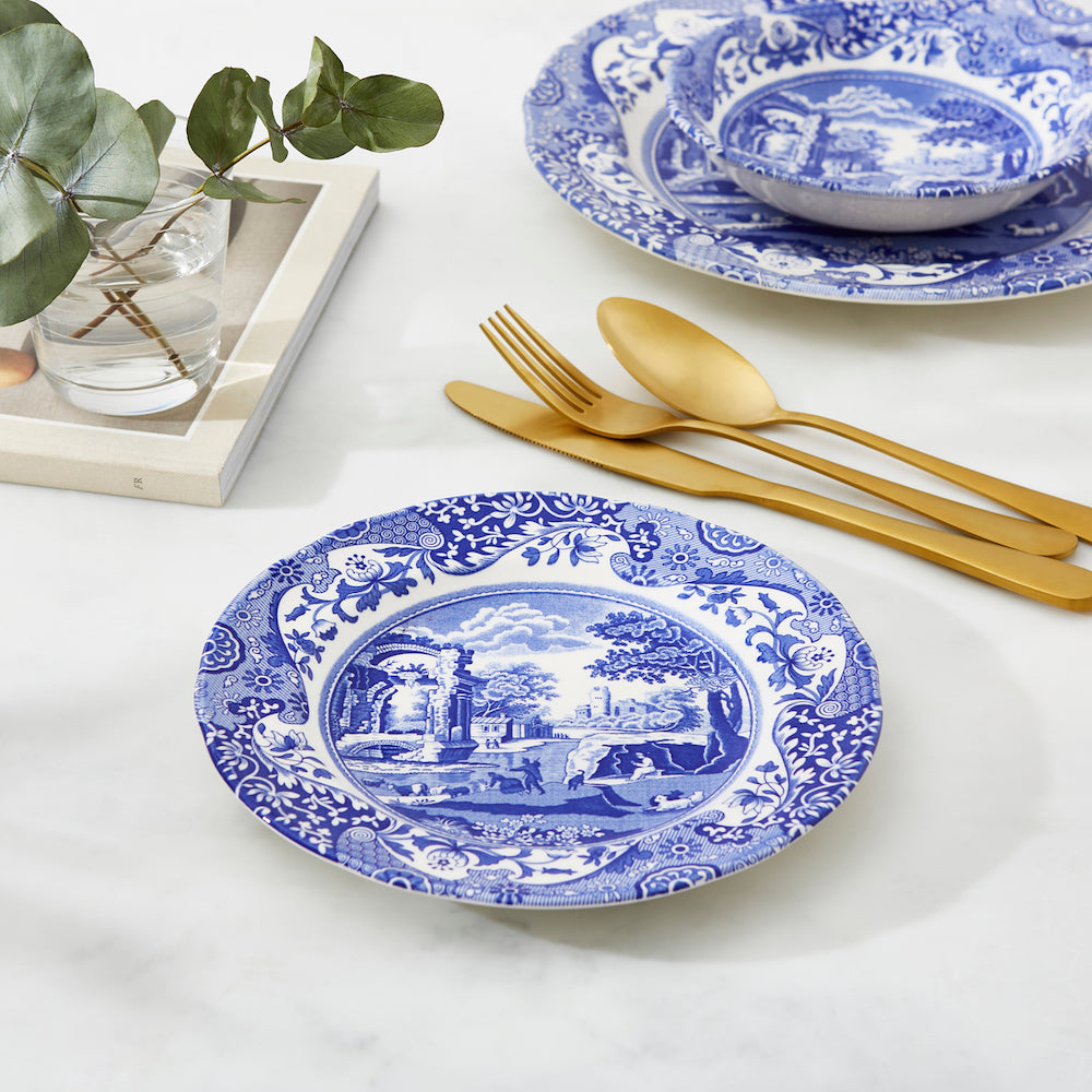 Blue Italian Pasta Tabağı 20 cm