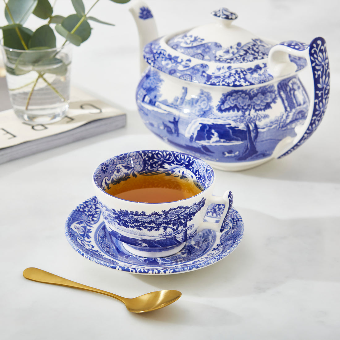 Blue Italian Çay Fincanı ve Tabağı 200 ml
