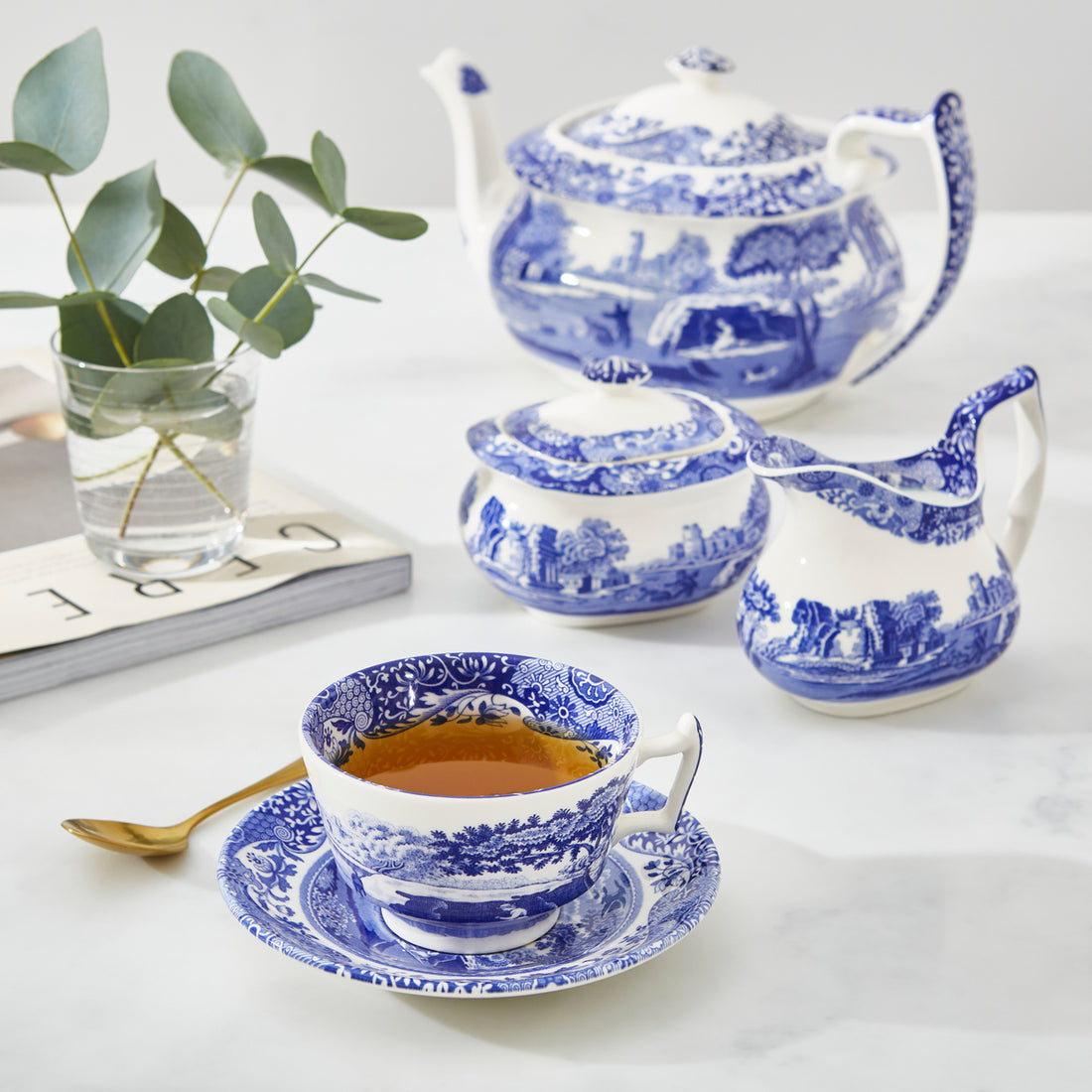 Blue Italian Çay Fincanı ve Tabağı 200 ml