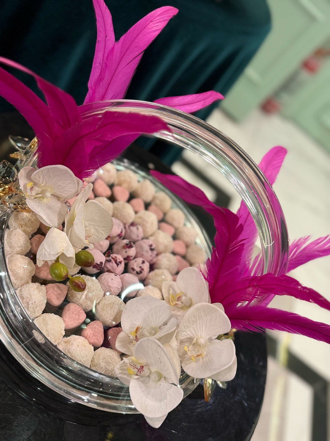 No : 5 Kristal Cam Çikolata Aranjmanı